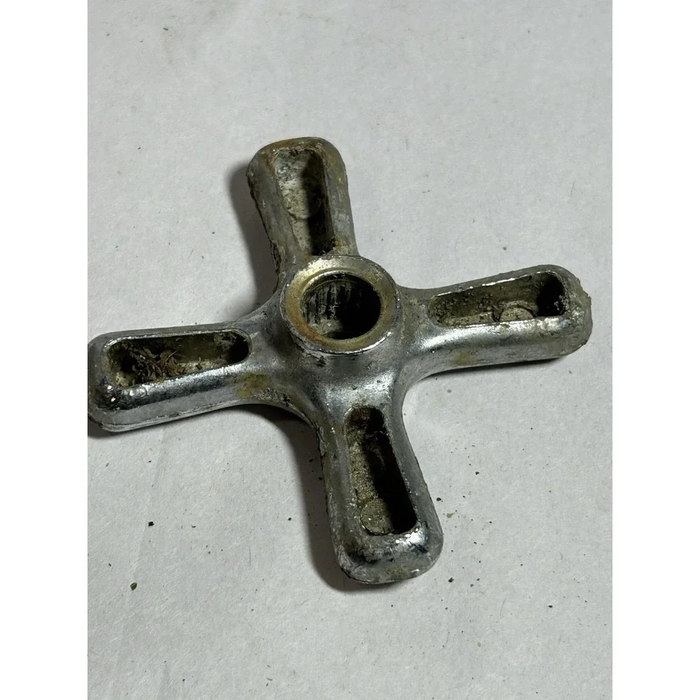Vintage Cold Chrome Plate Cross Handles Sink Tub Bath Faucet Knob Home